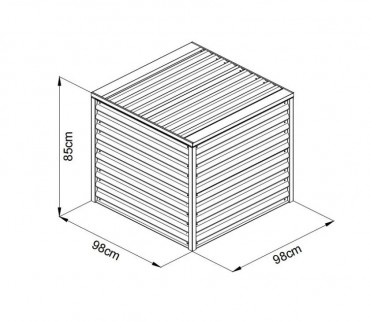 Rojaplast, Prmium fm komposztl, 98x98x85 cm, antracit