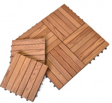 Rojaplast, Thermowood fa/manyag padlburkolat, 6db/cs, barna