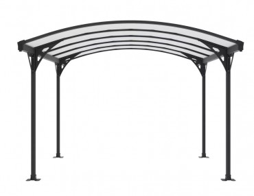 Rojaplast, Allen A kocsibell, alumnium s polikarbont, 366x302x230 cm, fekete