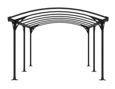 Rojaplast, Allen C kocsibell, alumnium s polikarbont, 508x302x230 cm, fekete