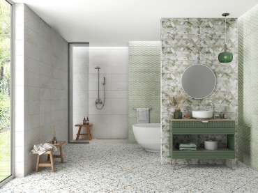 Csempe, KAI Group, Cemento Cream Beige ret. 3396, 24,4x74,4 cm