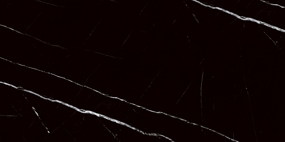 Csempe / Padl�lap, Nextile, Marquina Black, csiszolt, magasf�ny�, 60x120 cm