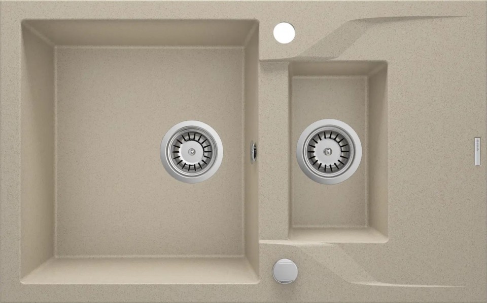 Deante, Andante, gr�nit mosogat�, 1.5 medenc�s csepegtet�vel, homok, 78*49*19,4 cm, ZQN_7513