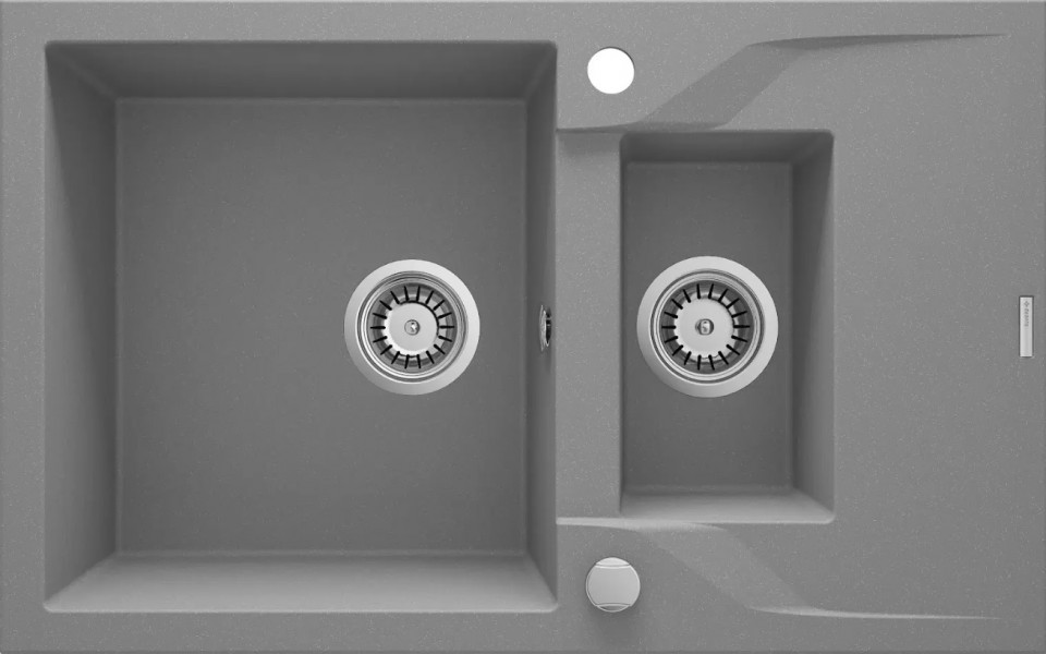 Deante, Andante, gr�nit mosogat�, 1.5 medenc�s csepegtet�vel, sz�rke, 78*49*19,4 cm, ZQN_S513