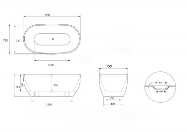 BLN, Arabell LC78, t�rben �ll� f�rd�k�d, 170x75x58 cm 