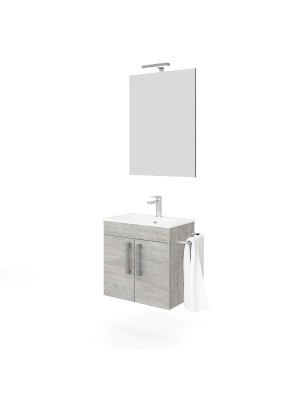 S-Due, New Zafiro frdszoba btor, trlkztart, laptkr, szrke tlgy, 4472+213-EL+LAMP906024