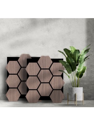 Inspiro Design, Hexasound, Walnut, akusztikus fali panel, di� 760*620*18 mm