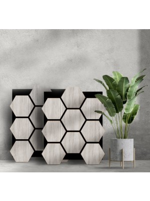 Inspiro Design, Hexasound, Grey Oak, akusztikus fali panel, sz�rke t�lgy 760*620*18 mm