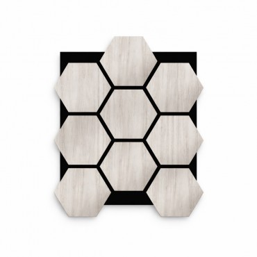 Arhci Design, Hexa, Grey Oak, akusztikus fali panel, sz�rke t�lgy 760*620*18 mm