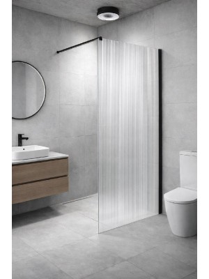 Zuhanyfal, A.D. Walk-in Stripe, 3D cs�kos, 8 mm nano �veg, LC-WL205-90