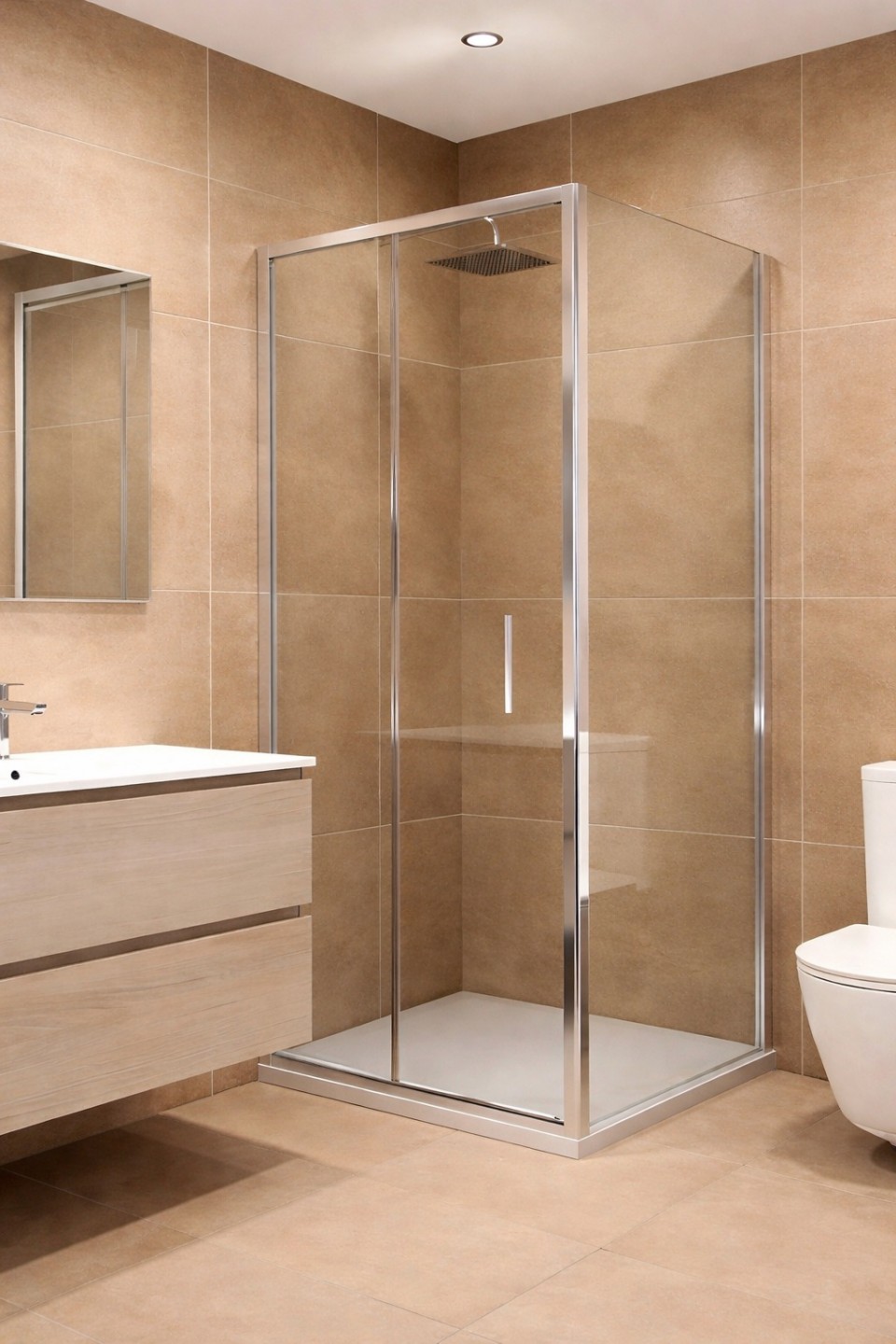 Zuhanykabin, AD LC-A02 harm�nika ajt�s, sz�gletes, 6 mm �veg, 90x90 cm 