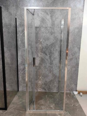Zuhanykabin, AD LC-A02 harm�nika ajt�s, sz�gletes, 6 mm �veg, 90x90 cm 