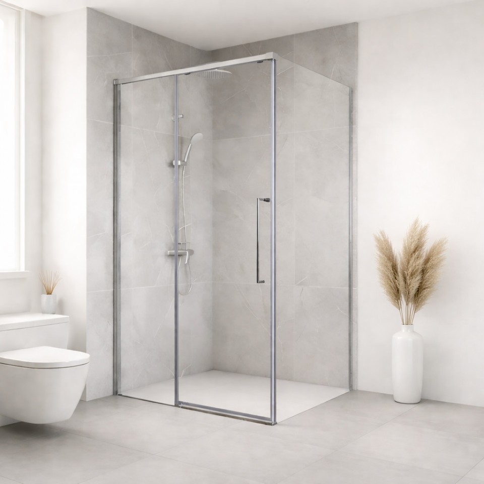 Zuhanykabin, AD LC-9001 aszimmetrikus, tol�ajt�s, 6 mm �veg, 100x80 cm 