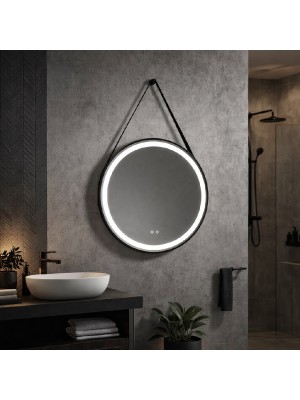 Isnpiro Design, Ora Smart, k�r alak� okos t�k�r, keretvil�g�t�ssal, fekete, 25W, 70x70 cm