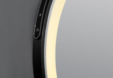 Inspiro Design Ora Smart, k�r alak� okos t�k�r, keretvil�g�t�ssal, fekete, 25W, 70x70 cm