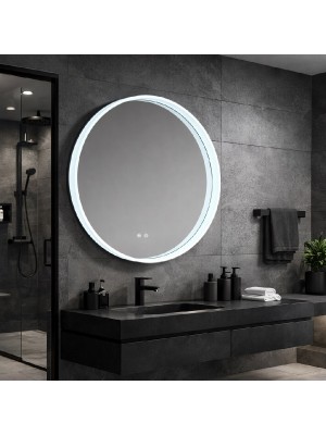 Inspiro Design, Luce Smart, k�r alak� okos t�k�r, keretvil�g�t�ssal, fekete, 25W, 70x70 cm