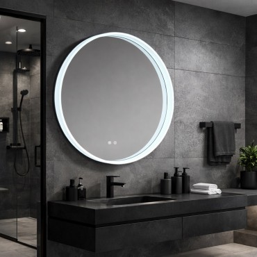 Inspiro Design Luce Smart, k�r alak� okos t�k�r, keretvil�g�t�ssal, 25W, 70x70 cm