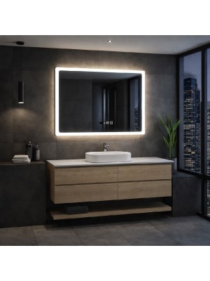 Inspiro Design, Biscano Smart, sz�gletes okos t�k�r, keretvil�g�t�ssal, 25W, 80x70 cm