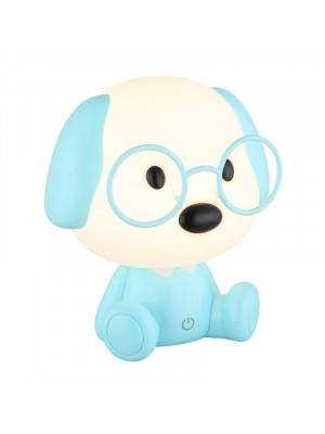 Asztali lmpa, Globo, Puppy 21761B, kutyus, rintses dimmer, USB tlts, kk - fehr