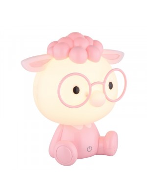 Asztali lmpa, Globo, Sheepy 21760B, rints, USB-s, rzsaszn - fehr