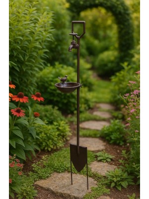 Nortene, Birdy Swim, fm madritat, s s kerti csap minta, llthat, 97 cm, rozsdabarna