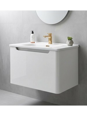 A.D. Scavo, f�rd�szobaszekr�ny mosd�val, kih�zhat� fi�kkal, feh�r, 80x50 cm, 2211A-8