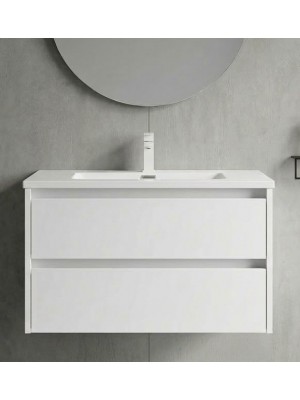 A.D. Linea, f�rd�szobaszekr�ny mosd�val, kih�zhat� fi�kokkal, feh�r, 80x46 cm, F-503