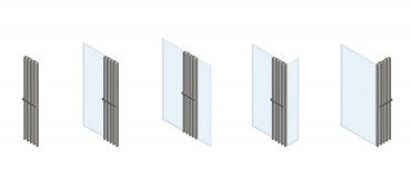 Riho, Define Decoscreen, G010007303, dekorfal t�r�lk�z�tart�val, gun metal, 40x200 cm,