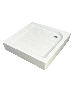 Zuhanyt�lca, AD TR03, sz�gletes akril, 14 cm magas, 80x80 cm, feh�r, I.o.