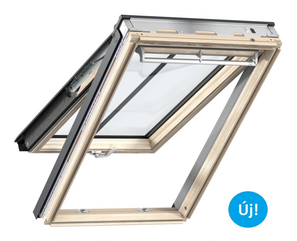 Velux, Felny�l� tet�ablak GNL MK06 1064, 3-r�teg� �veg, lakkozott fa, 78x118 cm