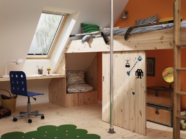 Velux, Tet�ablak GLL MK08 1085, k�szre lakkozott fa, 3-r�teg� �vegez�s (85) 78x140 cm