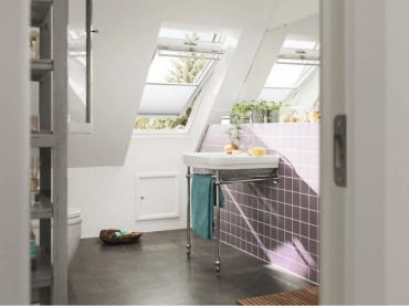 Velux, Tet�ablak GLU MK06 0085B, m�anyag bevonat fa maggal, als� kilincses 78x118 cm