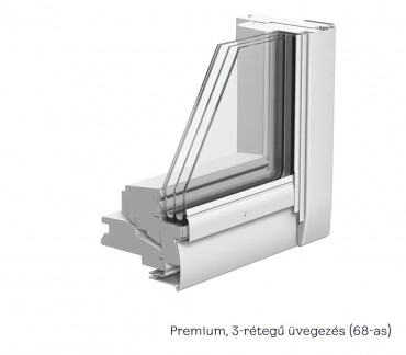 Velux, Felny�l� tet�ablak, GPL MK08 3068 3-r�teg� �veg, lakkozott fa, 78x140 cm