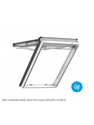Velux, Felny�l� tet�ablak, GPU MK08 0068 3-r�teg� �veg, m�anyag bevonat fa maggal, 78x140 cm