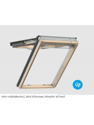 Velux, Felny�l� tet�ablak, GPL MK06 3066 3-r�teg� �veg, lakkozott fa, 78x118 cm