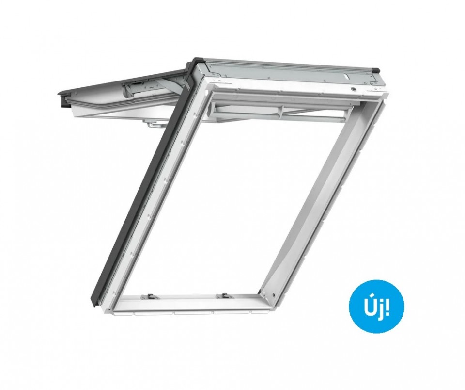 Velux, Elektromos tet�ablak GPU MK08 006621 m�anyag bevonat fa maggal, 3-r�teg� �veg, 78x140 cm