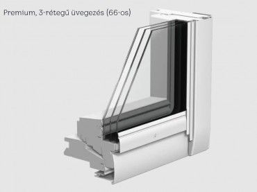 Velux, Tet�erk�ly, GDL PK19 3066 lakkozott fa, 3-r�teg� �veg, 94,2x252 cm