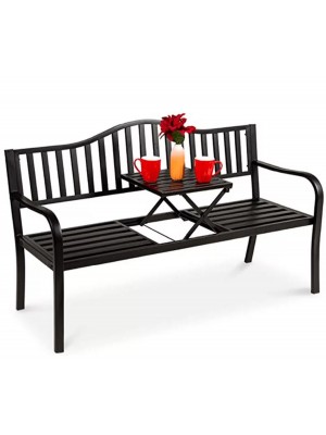 Rojaplast, Dagno kerti pad doh�nyz�asztallal, ac�l, 150x60x85 cm, fekete