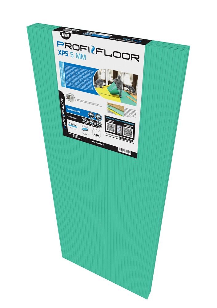 Zajcskkent altt, laminlt padlhoz, XPS  5mm tbla Profi Floor (1,2m * 0,5m)