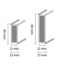 Szeglylc, CUBU Flex, Fehr, CUBU-40W, 40*12,6*2400 mm