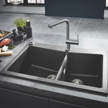 Grohe, K700 grnit mosogat, 2 medencs, grnit szrke, 83,8*55,9 cm 31657AT0