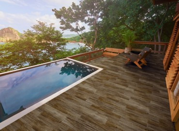 Padl�lap, KAI Group, Moringa Brown 8980, 15,5x60,5 cm 