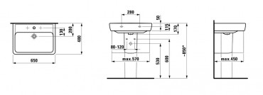 Laufen, PRO mosd, 65*48 cm, H8189530001041