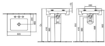 Alfldi, Liner mosd szifontakarval, EP 5108 L1 R1, 61*47 cm