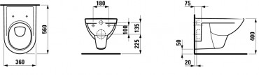 Laufen, Pro Fali WC, mlyblts, hts kifolys, H8209500000001