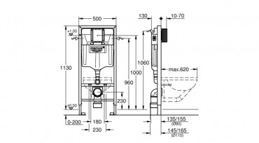 Grohe, Rapid SL WC tartly fali WC-hez, 38528001