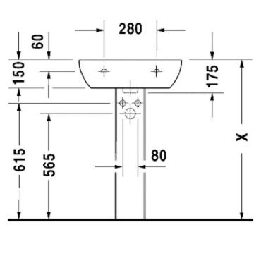 Duravit, D-Code mosd, 55*43 cm, 23105500002