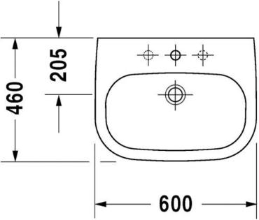 Duravit, D-Code mosd, 60*46 cm, 23106000002