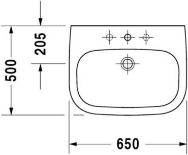 Duravit, D-Code mosd, 65*50 cm, 23106500002