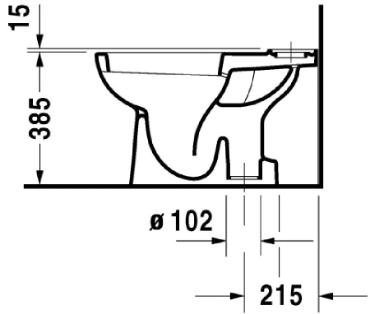 Duravit, D-Code ll WC, mlybts, als kifolys, 21110100002